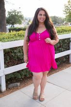 Load image into Gallery viewer, Krista Tunic Dress in Fuchsia
