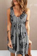 Load image into Gallery viewer, Sunflower Print Button Down Sleeveless Dress
