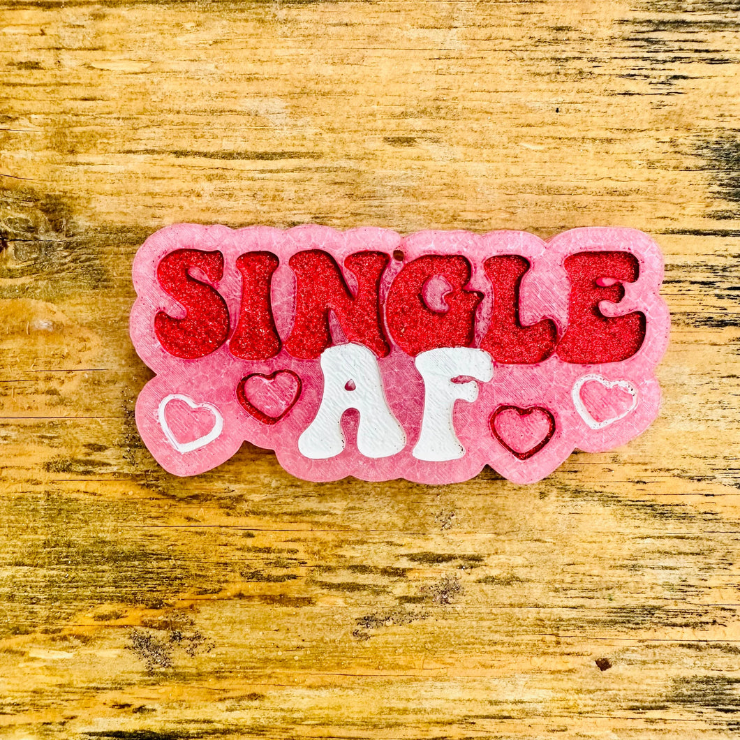 Valentines Car Freshie | “SINGLE AF”