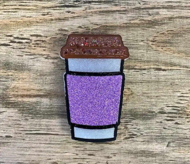 Car Freshie | Glitter Sleeve Coffee Cup