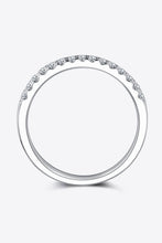 Load image into Gallery viewer, Moissanite Platinum-Plated Half-Eternity Ring
