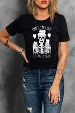 Load image into Gallery viewer, Skeleton Graphic Round Neck Tee
