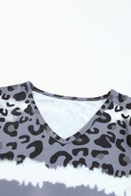Load image into Gallery viewer, Leopard V-Neck Tee Shirt
