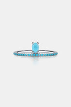 Load image into Gallery viewer, 925 Sterling Silver Artificial Turquoise Ring
