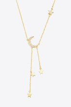Load image into Gallery viewer, Inlaid Zircon Star and Moon Necklace
