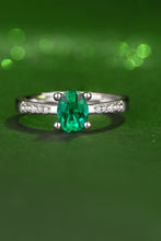 Load image into Gallery viewer, 1 Carat Lab-Grown Emerald Side Stone Ring
