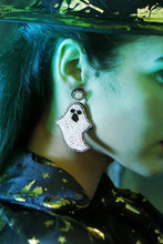Load image into Gallery viewer, Ghost Shape Beaded Dangle Earrings
