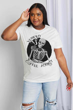 Load image into Gallery viewer, Simply Love Full Size VERIFIED COFFEE ADDICT Graphic Cotton Tee
