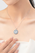Load image into Gallery viewer, 925 Sterling Silver Round Shape Artificial Turquoise Pendant Necklace

