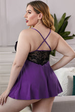 Load image into Gallery viewer, Lace See-Through Plus Size Chemise
