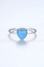 Load image into Gallery viewer, Opal Heart 925 Sterling Silver Ring
