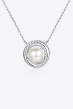 Load image into Gallery viewer, Moissanite Pearl Rhodium-Plated Necklace
