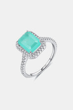 Load image into Gallery viewer, 925 Sterling Silver Rectangle Shape Tourmaline Ring
