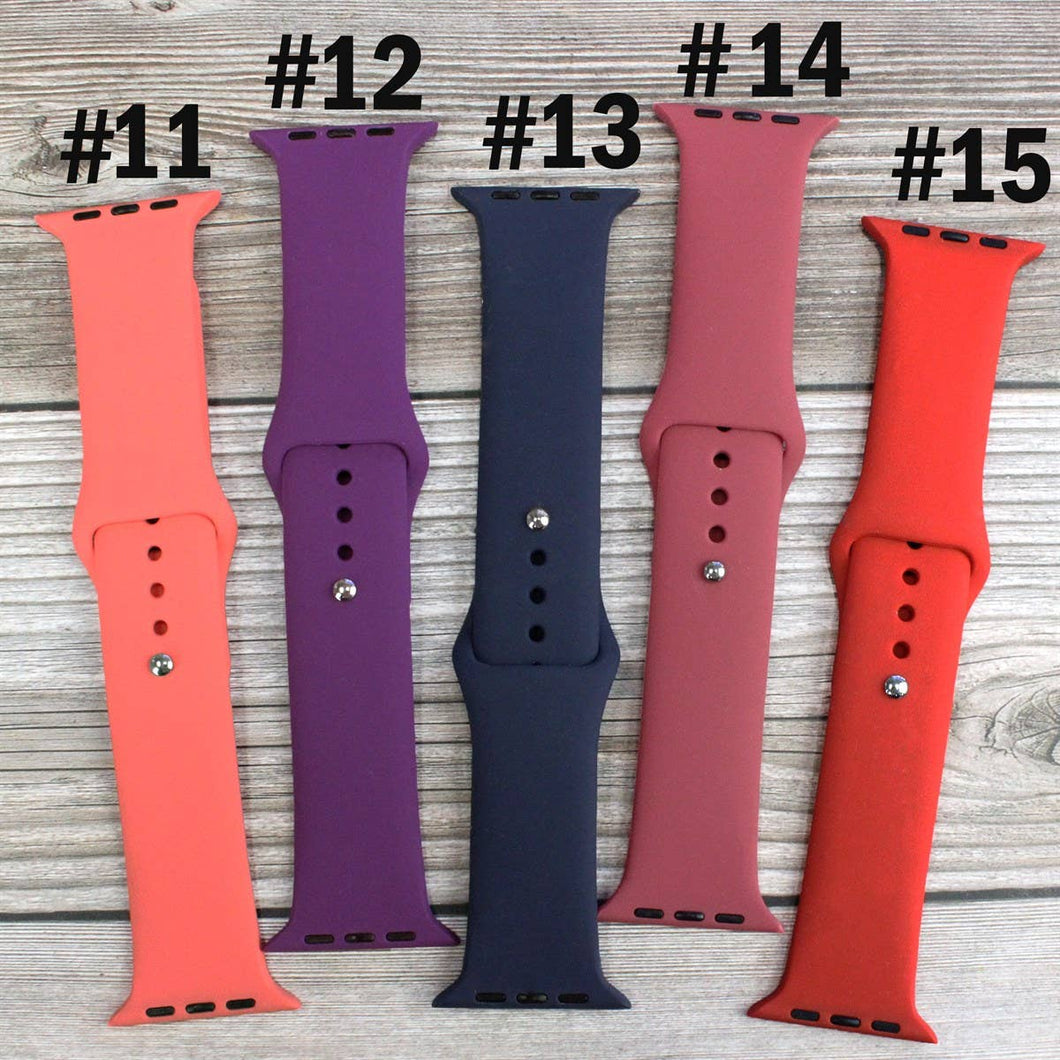 ShopTrendsNow - Solid Silicone Bands for Apple Watch