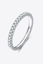 Load image into Gallery viewer, Moissanite Platinum-Plated Half-Eternity Ring
