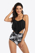 Load image into Gallery viewer, Botanical Print Ruffled Two-Piece Swimsuit
