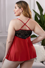 Load image into Gallery viewer, Lace See-Through Plus Size Chemise
