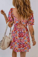 Load image into Gallery viewer, Floral Square Neck Open Back Dress
