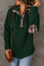 Load image into Gallery viewer, Plaid Snap Down Sweatshirt
