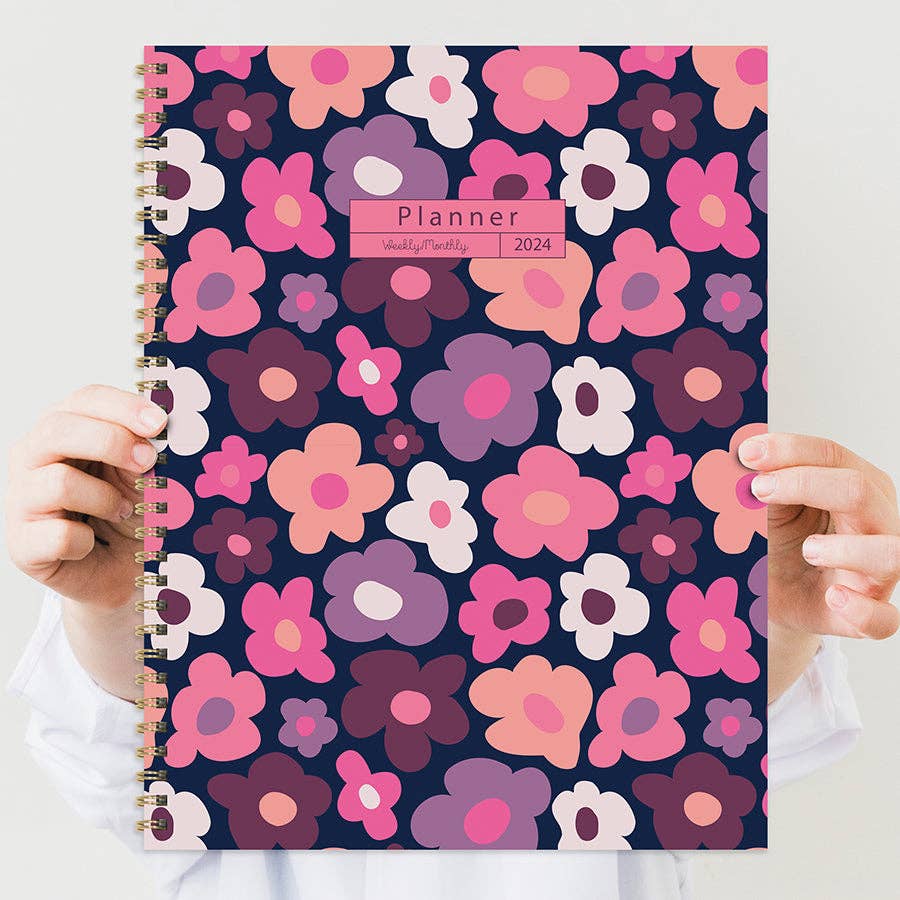 TF Publishing - Paper Goods - 2024 All the Flowers Large Weekly Monthly Planner