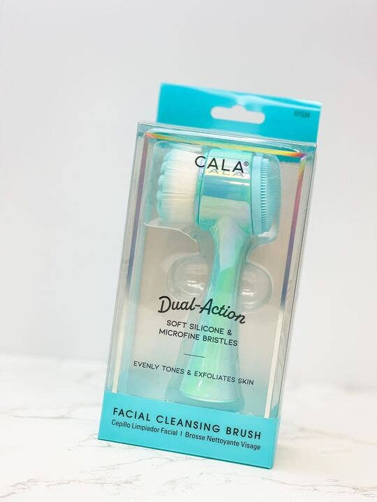 Dual Action Facial Cleansing Brush - Blue