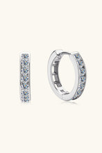 Load image into Gallery viewer, Moissanite 925 Sterling Silver Huggie Earrings
