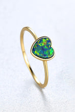 Load image into Gallery viewer, Opal Heart 925 Sterling Silver Ring
