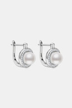 Load image into Gallery viewer, Moissanite Pearl 925 Sterling Silver Earrings
